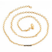 ASTRODIDI Gold Plated Chain | 24 Inch Stylish Light Weighted Golden Brass Neck Chain For Girls Women Men Boys (CHAIN-BALA-20)