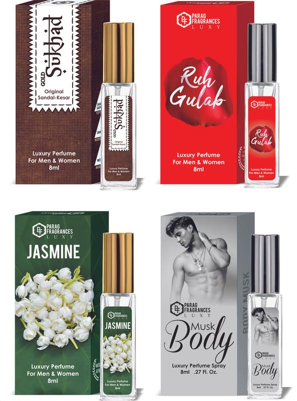 Parag Fragrances Elixir & Hawaii Blue Luxury Perfume Combo (8ml x 2pc) Long Last, Imported, Pocket & Purse Friendly, Reusable Perfume Spray For Men & Women