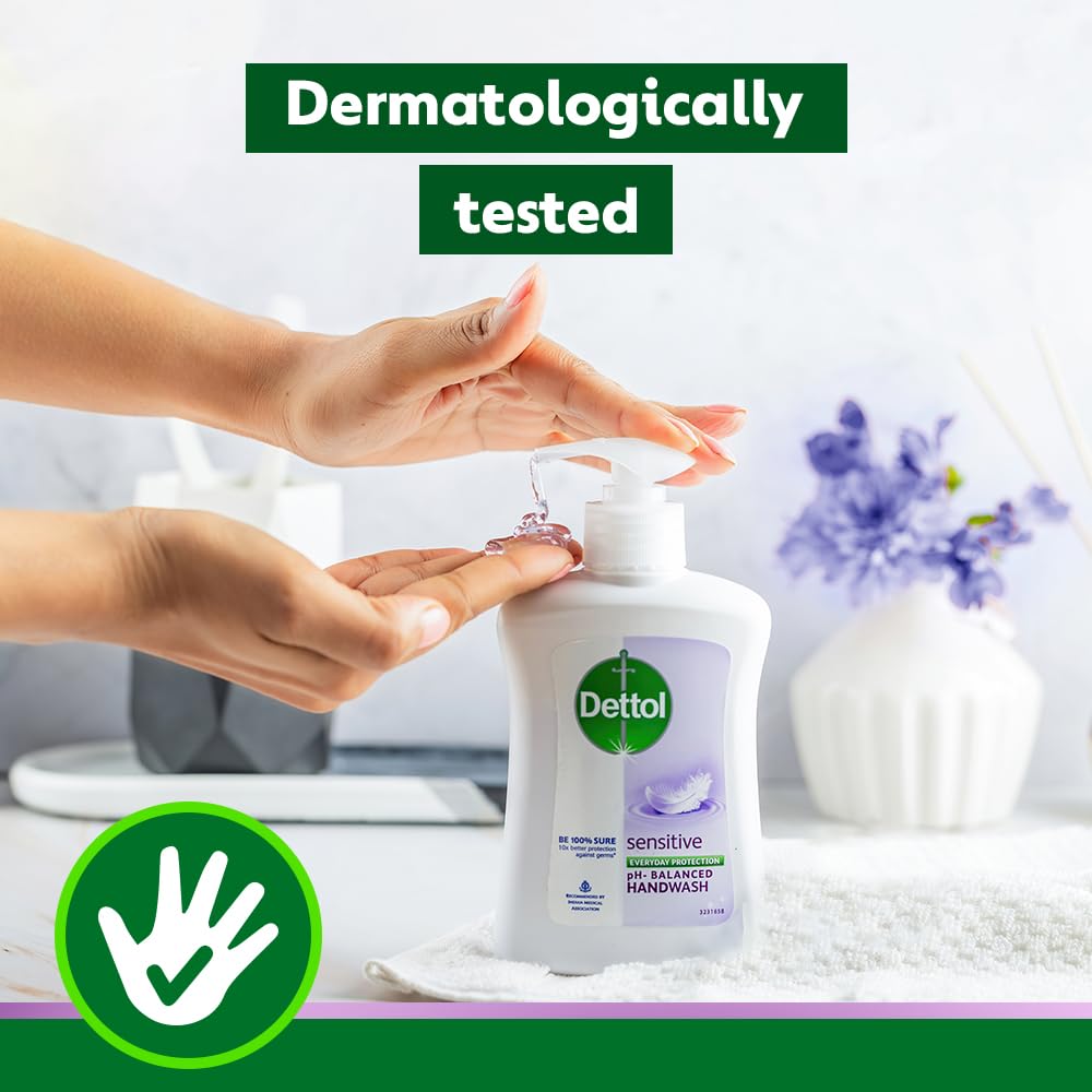 Dettol Sensitive Liquid Hand Wash Pump - 200 ml (Pack of 3)