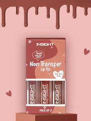 INSIGHT Non Transfer Liquid Lipstick Kit - Nudes (Pack of 3) | Waterproof | Matte Finish | Transfer & Smudge Proof | Lightweight | 12 Hr Wear| Highly Pigmented 12 g