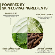 Suroskie Glowease 2-In-1 Cleanser & Mask 100 Ml | Aloe Vera & Kaolin Clay | Deep Cleansing Face Wash For Hydrated, Glowing & Brighten Skin | Korean Skincare Product For Sagging & Dullness Men & Women