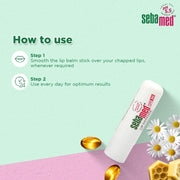 SebaMed Lip Defense Lip Balm With Spf 30 + Vit E | Regenerates Dry, Chapped Lips | Intensive Care With Vit E, Jojoba Oil & Chamomile | Clinically Tested | 4.8 Gm, White | Pack of 4