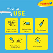 Pidilite Fevikwik Precision 3g | All Purpose Instant Glue For Accurate Repair | Longer Nozzle And Flow Control Tube | Ideal For Metal, Rubber, Ceramic, Glass | Multipurpose Use