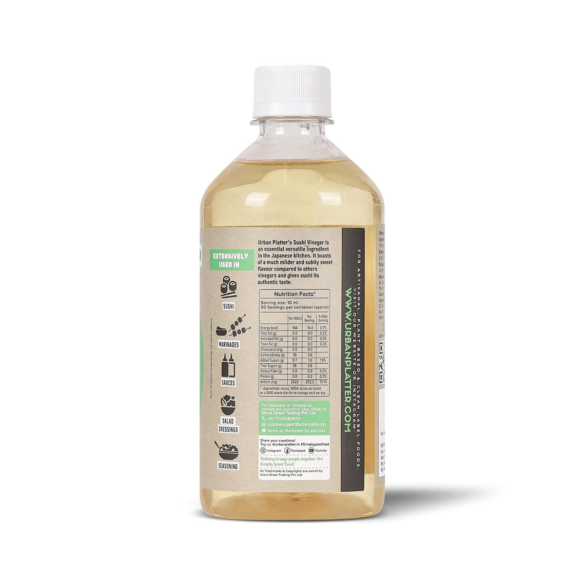 Urban Platter Japanese Rice Vinegar (Awasezu), 500ml [All Natural Vinegar Traditionally Made and Seasoned] - Perfect for Seasoning Sushi Rice