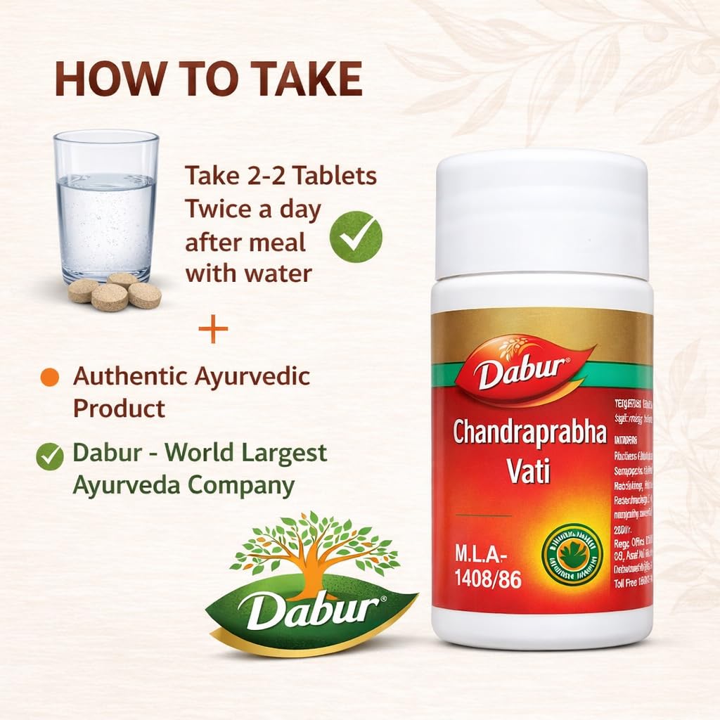 N.R Gandhi Dabur Chandraprbha vati tablets | Ayurvedic Tablets | 80 Tablets