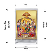 DIVINITI Ram Darbar God Idol Photo Frame for Car Dashboard, Table Décor|ACF 3 Acrylic Frame, 24K Gold Plated Foil and |Idol for Pooja, Gifts Items (11X6.8 CM)