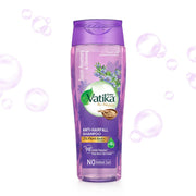 Dabur Vatika Bio-Infusions Anti Hairfall Shampoo | Tuscan Rosemary & Ginseng | 2% Plant Biotin + Vitamin B7 | 98% Reduction in Hairfall | Boost Hair Growth | No Added Salt | For Weak & Breakage-Prone Hair