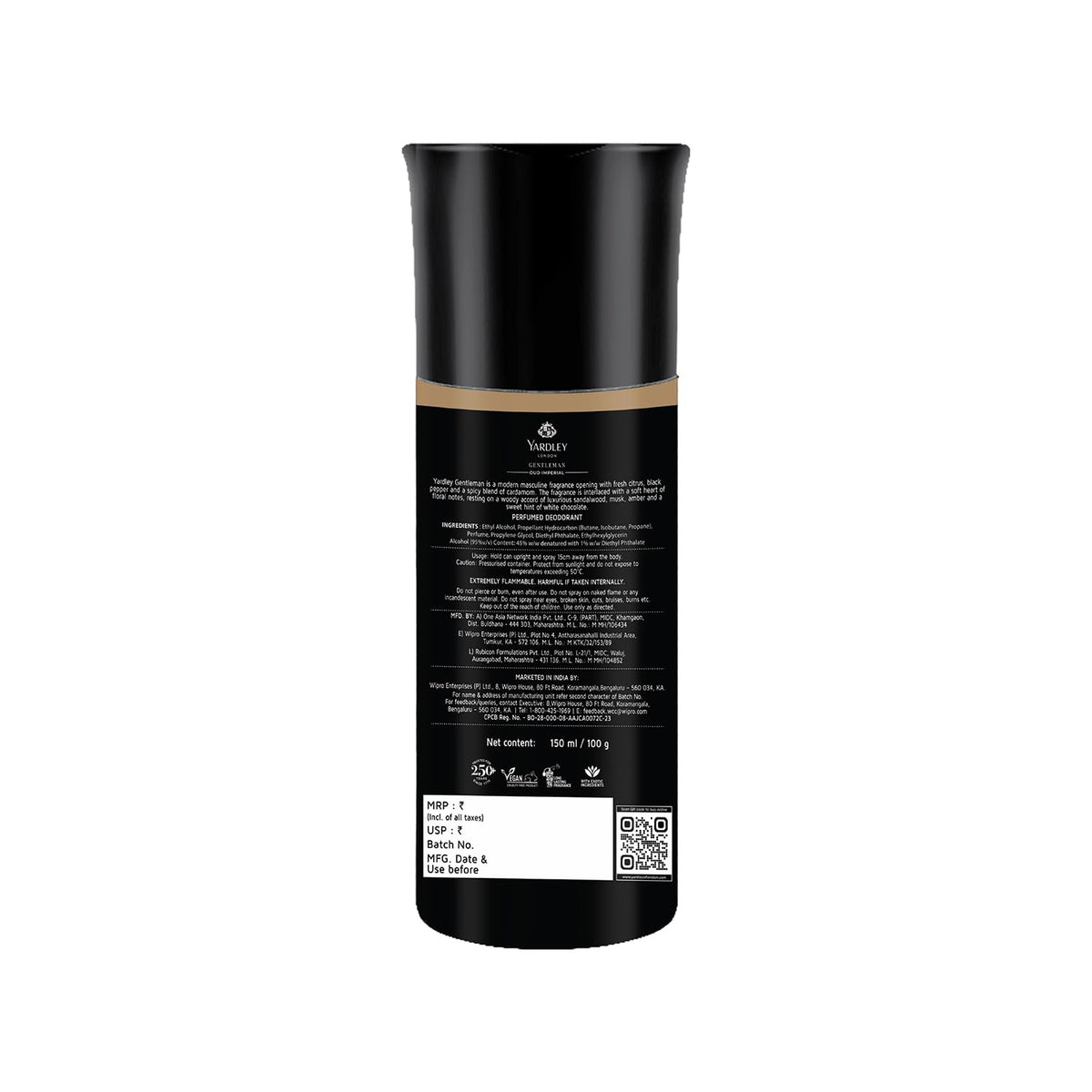 Yardley London Gentleman Oud Imperial Deo 150ml