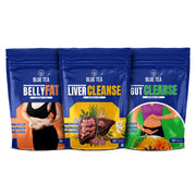 BLUE TEA - Combo of Belly Tea, Gut Cleanse (30 Teabags) & Liver Cleanse Tea (30 Teabags)