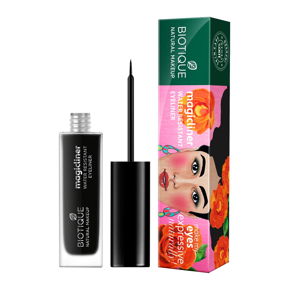 Biotique Liquid Natural Makeup Magicliner, Midnight Black, 9ml