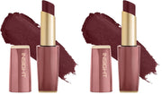 INSIGHT Pure Matte Lipstick - DM Drama| High Pigment, Long Lasting Smooth Matte Finish | Enriched with Vitamin E & Coconut Oil - 3.3 g (Pack of 2)