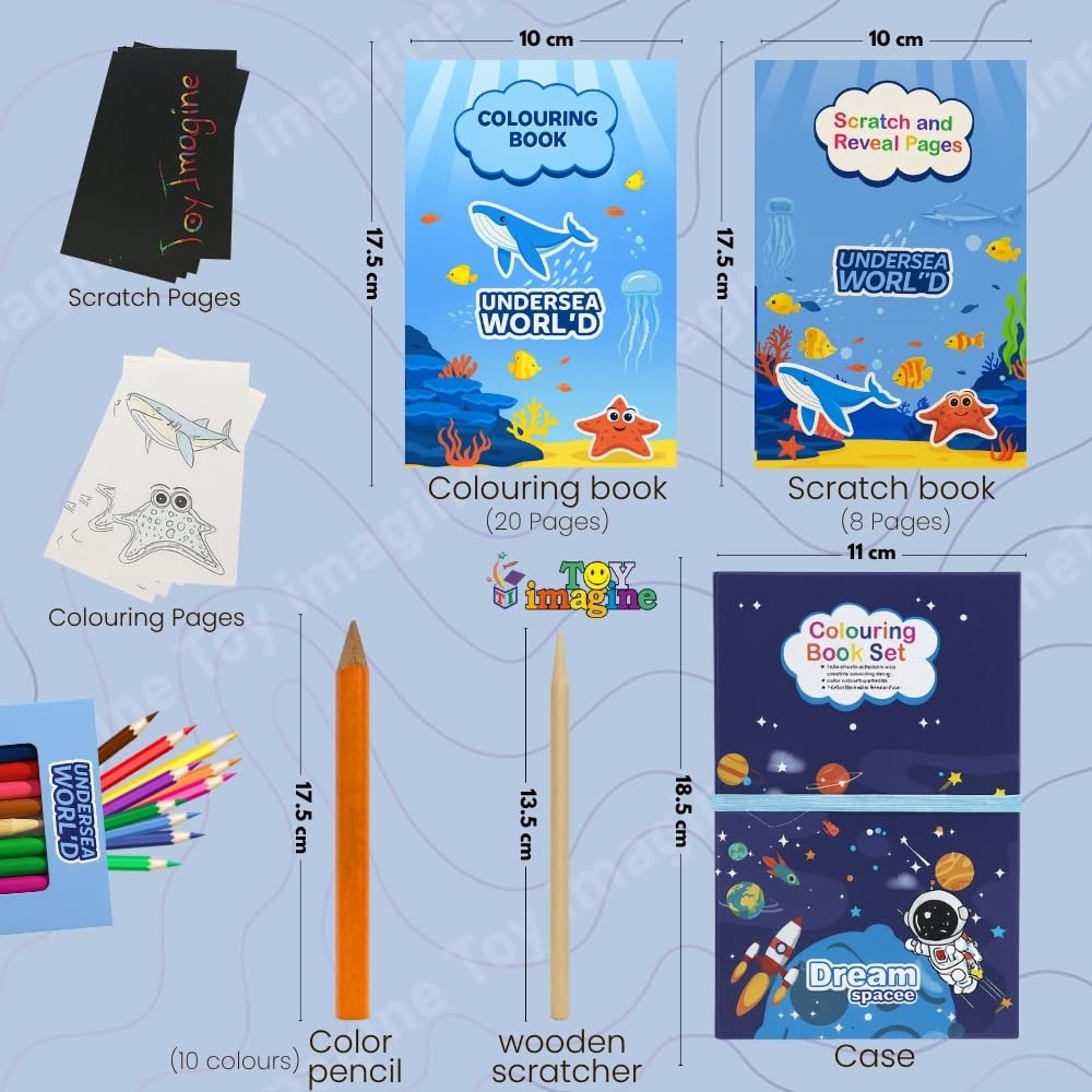 Toy Imagine Coloring Book Set for Kids, Pack 4