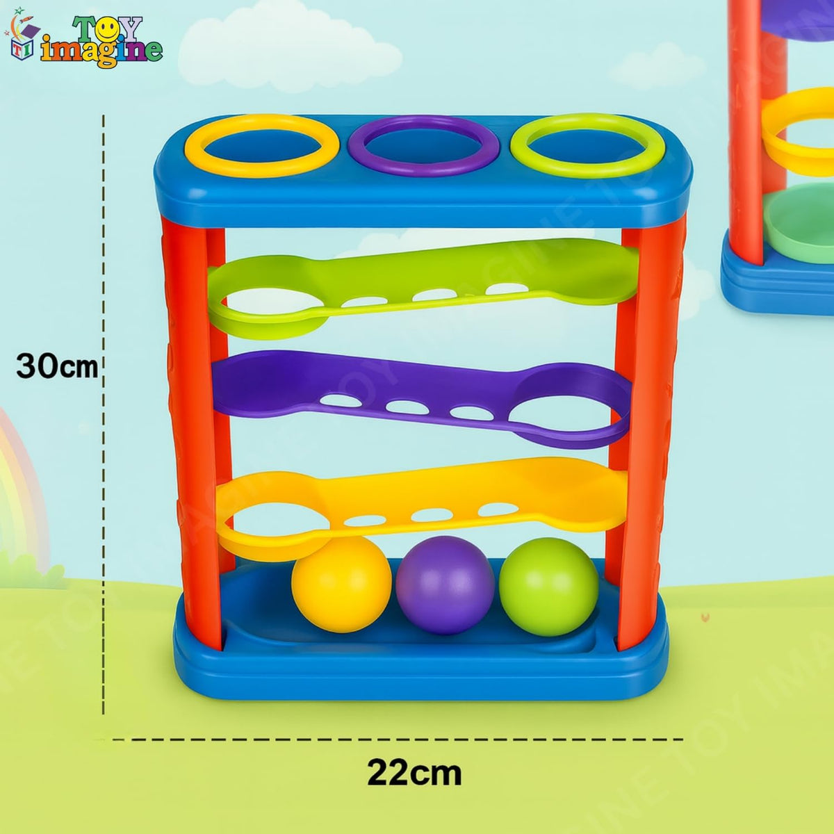 Toy Imagine 3-Layer Hammer Ball Toy for Kids Age 2-5