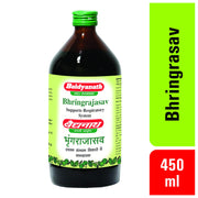 Baidyanath Asli Ayurved Bhringrajasava 450 ml (Pack of 8) Ayurvedic Hair Care Syrup for Healthy Hair and Scalp