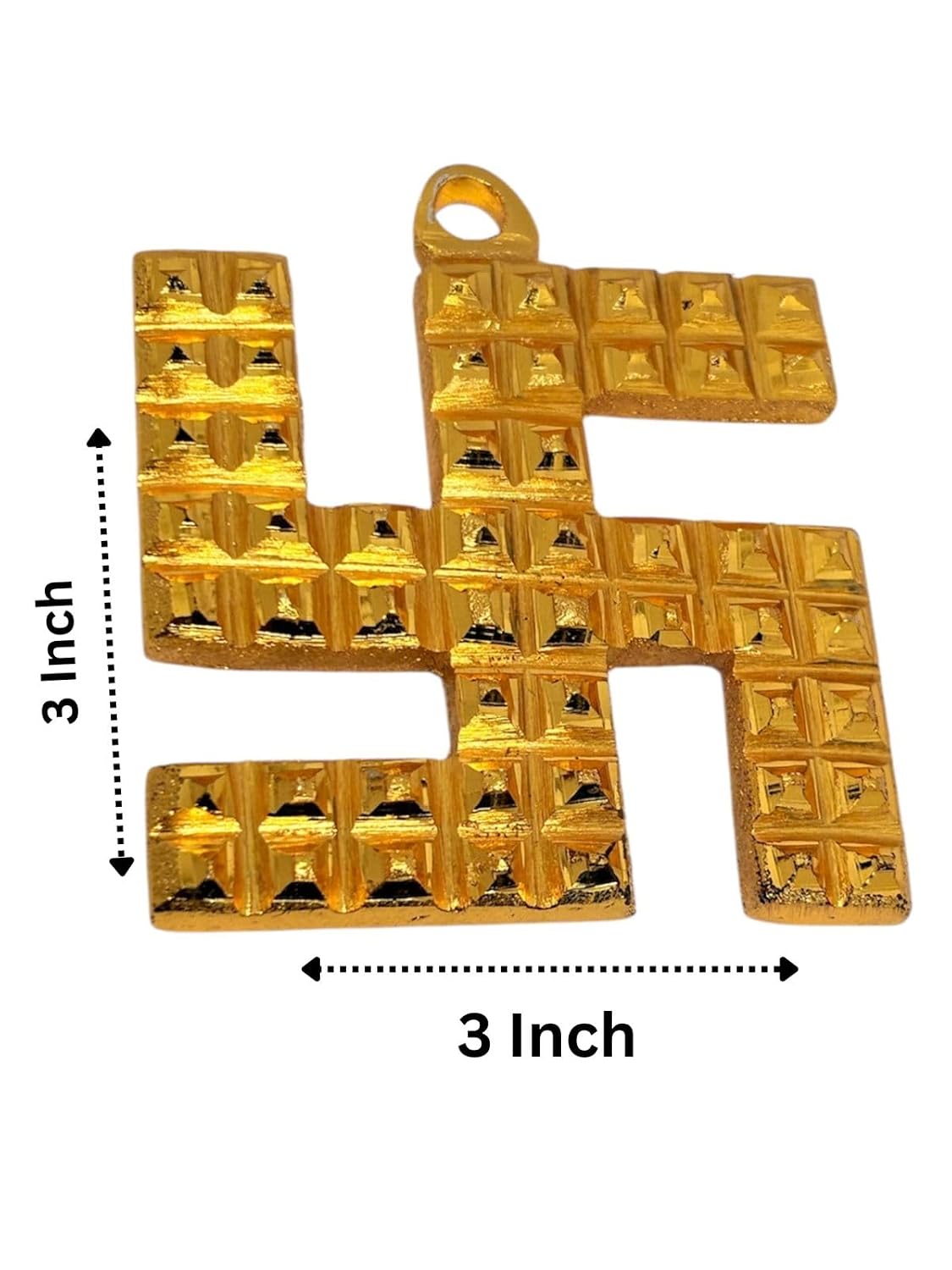 RUDRADIVINE Vastu Feng Shui 3-Inch Brass Swastik Pyramid Door Sign | Protection from Vastu Dosh & Nazar Dosh | Prosperity, Success & Positive Energy