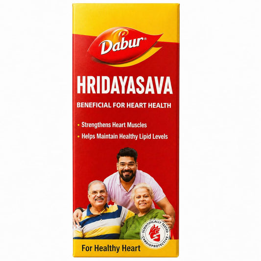 Dabur Hridayasava Ayurvedic Tonic for Heart & Cardiovascular Support | With Arjun Chhal, Ashwagandha, Draksha & Amla | Helps Maintain Healthy Lipid Levels | 450 ML