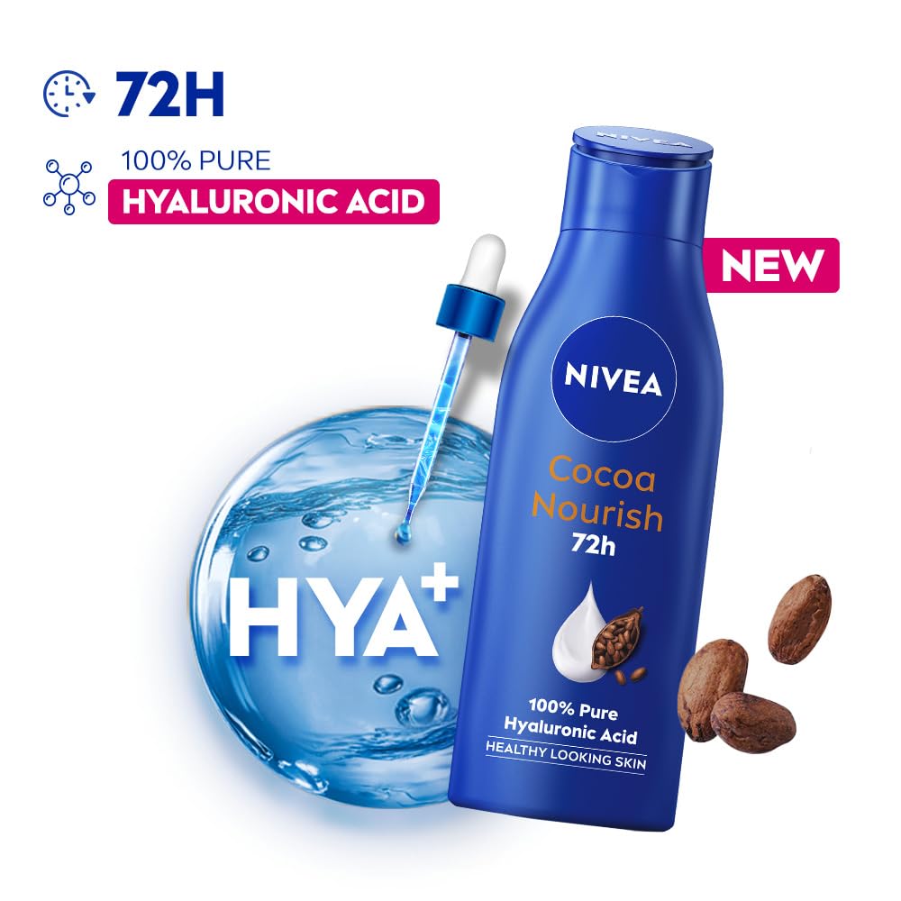 NIVEA Cocoa Nourish 400ml + 120ml Body Lotion | 48 H Moisturization | With Cocoa Butter & Coconut Oil | Non Greasy & Healthy Looking Skin |For Very Dry Skin