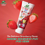 Dabur Herb’l Kids Iron Man Toothpaste - 160g (80g x 2) | Strawberry Flavour | 3+ Years | No Added Chemicals | Cavity Protection | Fights Germs | Strong Teeth & Healthy Gums | SLS & Fluoride Free