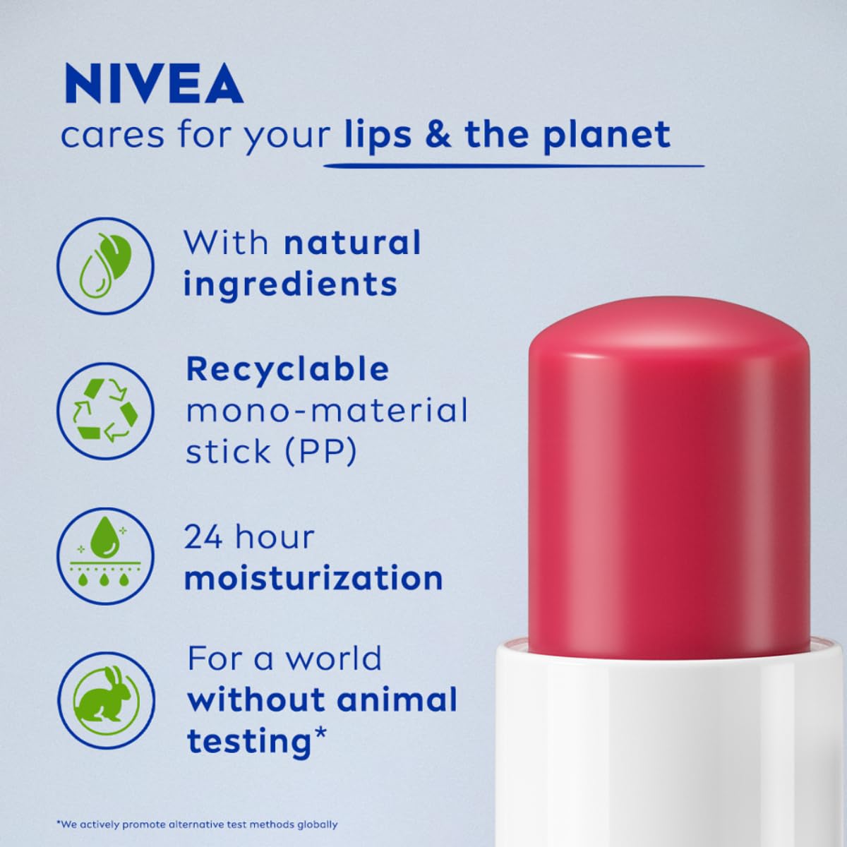 NIVEA Cherry Shine 4.8g Lip Balm|24 H Melt in Moisture Formula|Natural Oils|Glossy Finish
