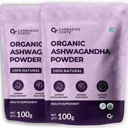 Carbamide Forte CF 100% Organic Ashwagandha Powder - Withania Somnifera - USDA Certified Organic Ashwagandha for Vitality, Strength & Stress Management - 100g Veg Powder (Pack of 2)