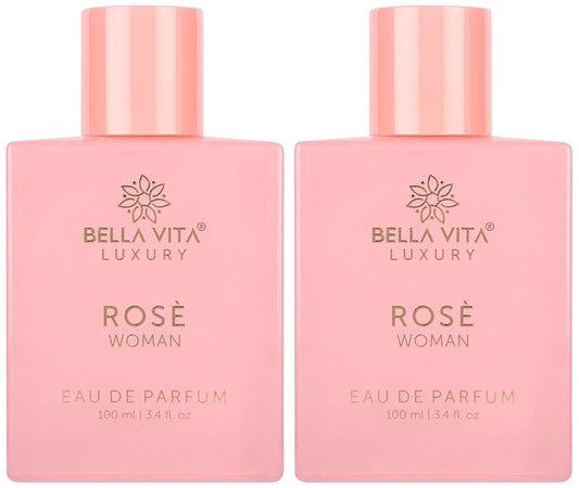 Bella Vita Luxury Rose Women Eau De Parfum Liquid Perfume With Black Currant, Vanilla, Jasmine|Floral & Sweet Edp Long Lasting Fragrance Scent