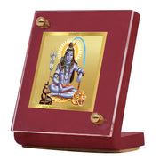DIVINITI 24K Gold Plated Religious Car Dashboard Frame | Premium God Idol Frame for Car, Home Mandir & Office Table | Spiritual Gift, Decorative Showpiece | Shiva