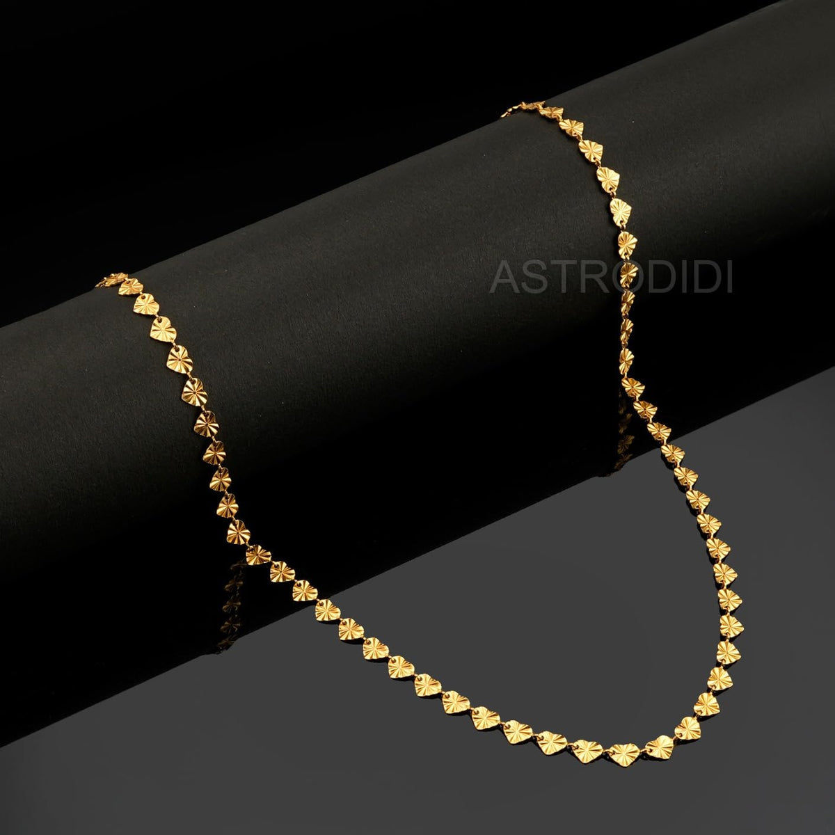 ASTRODIDI Gold Plated Chain | 24 Inch Stylish Light Weighted Golden Brass Neck Chain For Girls Women Men Boys (CHAIN-BALA-19)