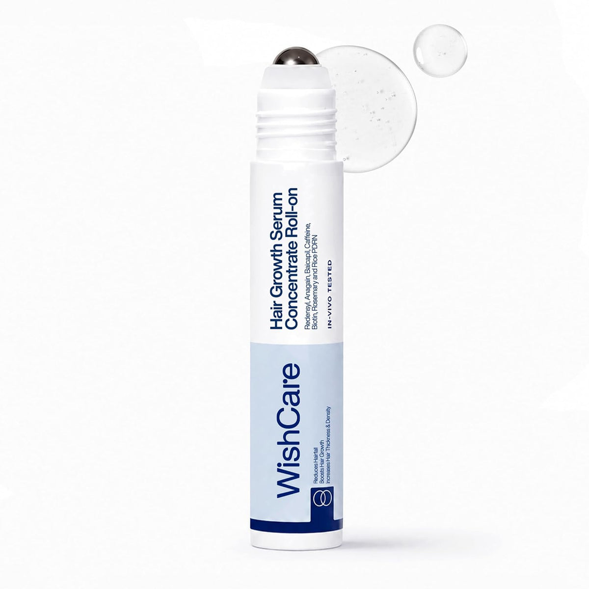 WishCare Hair Growth Serum Roll On For Scalp | 94% Saw New Hair Growth | Redensyl & Rosemary Oil | 100% Saw Hairfall Reduction | In-Vivo Tested | For Men & Women | 30ml