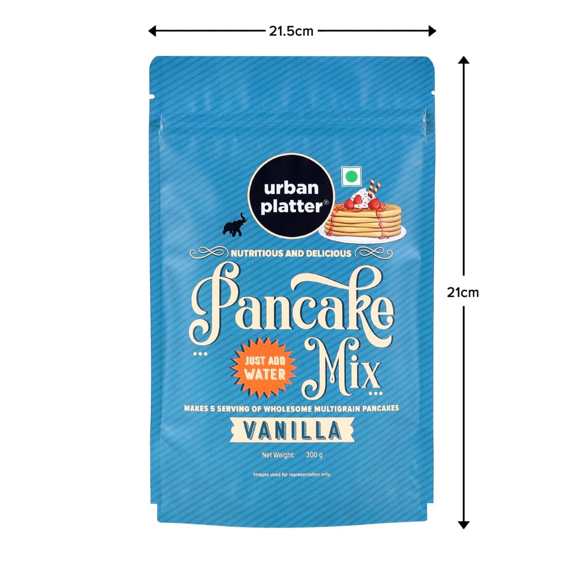 Urban Platter Vanilla Pancake Mix, 300g (Refined Flour Free | Instant Mix | Breakfast Essential)