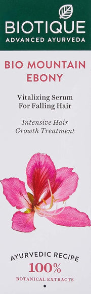 Biotique Bio Bhringraj Fresh Growth Therapeutic Oil, 200ml and Biotique Bio Mountain Ebony Vitalizing Serum For Falling Hair Intensive Hair Growth Treatment, 120ml (Pack of 2)