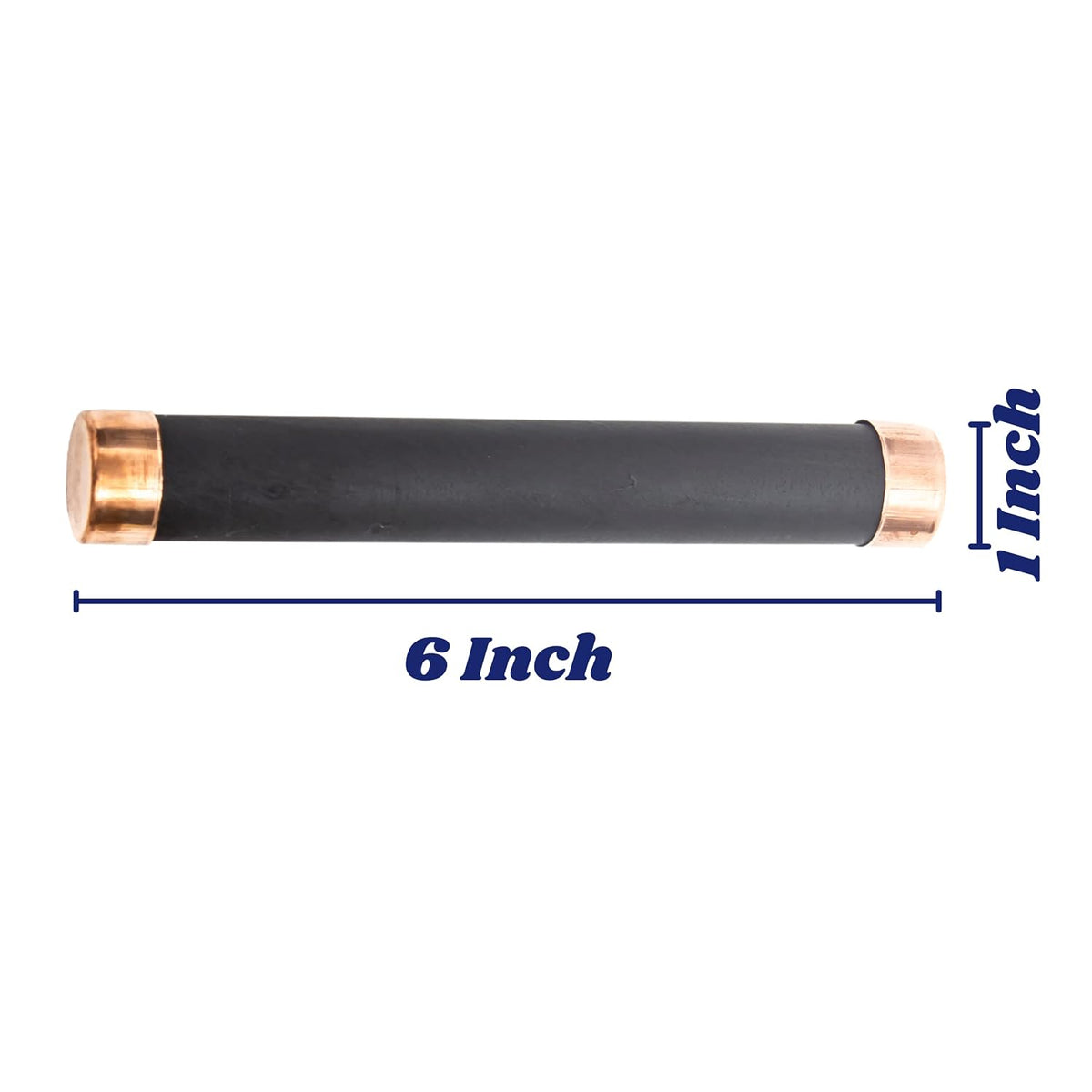 Aalayam Selveer Karungali Stick Brass Cap 6 Inches Unpoilshed Natural Black Colour 1 Piece