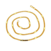 ASTRODIDI Gold Plated Chain | 24 Inch Stylish Light Weighted Golden Brass Neck Chain For Girls Women Men Boys (CHAIN-BALA-15)