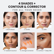 INSIGHT Cushion Concealer for Natural Flawless Finish | Vitamin E Infused | Featherlight, Buildable Coverage | Multipurpose & Travel-Friendly | Shade: Contour, 3g