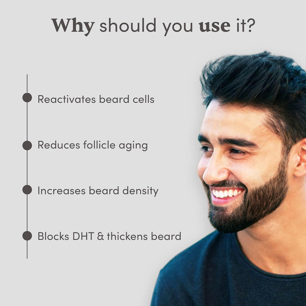 Man Matters Beardgro Oil-In-Serum 30 ml & Derma Roller with 540 Titanium Alloy Micro Needles 0.5 mm | 4% Anagain, 2% Aminexil & 1% Rosemary | Stimulates Hair Follicles | Solves Uneven & Patchy Beard | Safe & Effective