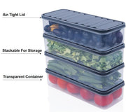 E-COSMOS 12 Pack Airtight Kitchen Storage Boxes - Durable & Space-Saving | Leak-Proof Plastic Containers, Stackable Pantry Organizers,Space-Saving Kitchen Accessories (1200ml) (Pack Of 12)