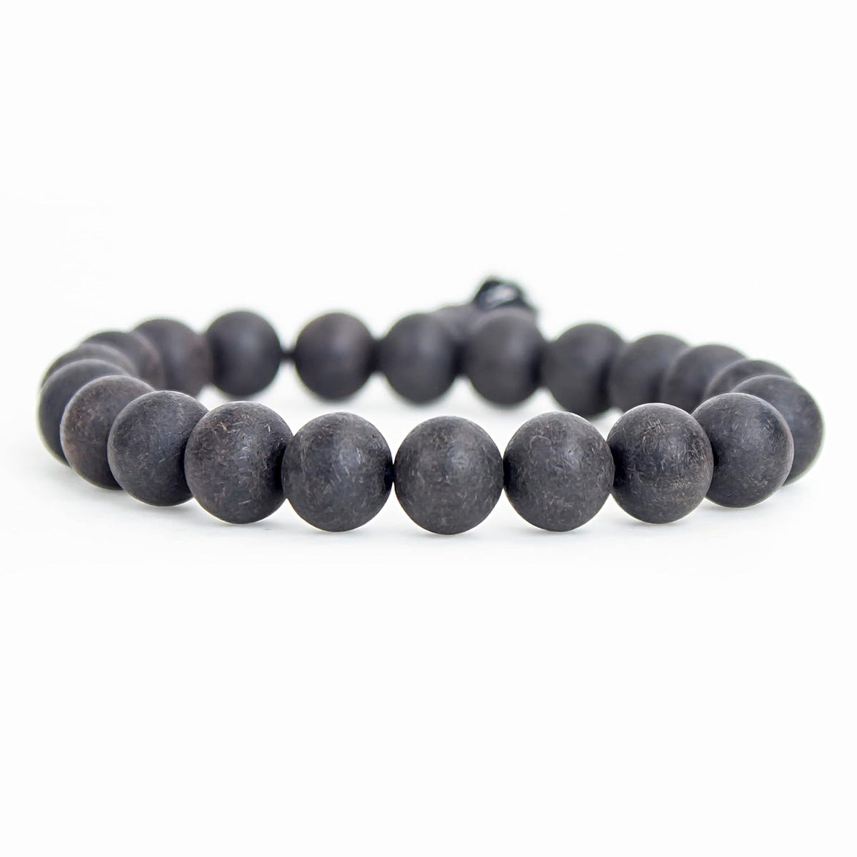 Aalayam Selveer Natural Unpolished Karungali Bracelets Original for Men & Women (Bead Size 10 mm) (Black)