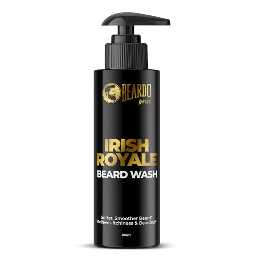 Beardo Irish Royale Prive Beard Wash For Men, 100 ml | Washes & Smoothens the Beard | Refreshing Aromatic After-Use Effect | Beard Cleanser and Conditioner for Healthy Beard