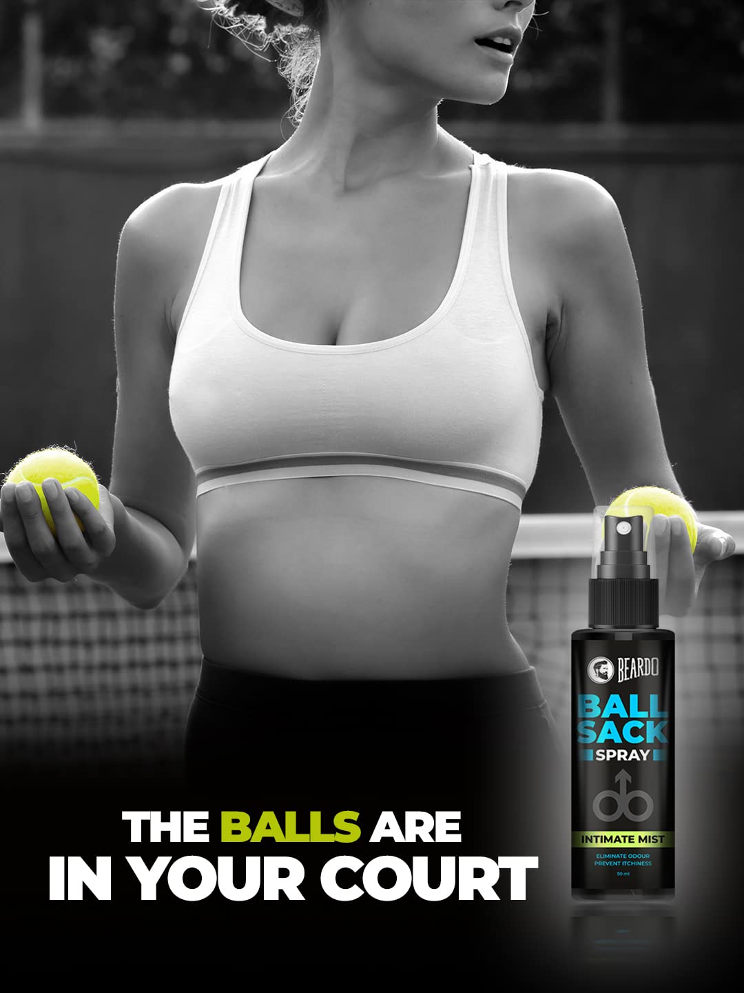 Beardo Ball Sack Spray For Men, 50ml | Intimate Care Spray for Fresh, Clean and Dry Balls | Intimate Hygiene Body Spray for Men; Prevents Odor, itch | Strictly for men Gift for men