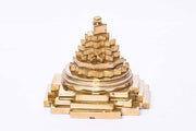 RUDRADIVINE Brass meru Shree Yantra 2x2 Inch for Success FULFILMENTS Enormous Wealth Luck Power Prosperity Correcting VAASTU DOSH Financial Stability Brass Meru Shree Yantra (2x2 inch 125gram)