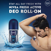 Nivea Body Lotion For Very Dry Skin, Cocoa Nourish, With Coconut Oil & Cocoa Butter, For Men & Women, 400 ml&Nivea Fresh Active Deodorant Roll On For Men, 50ml