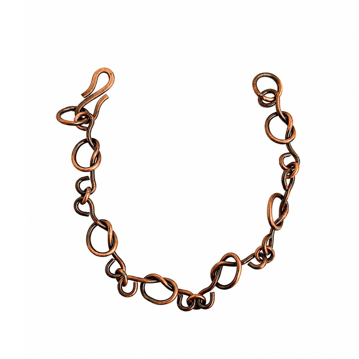 SHINDE EXPORTS Pure Copper Link Chain Bracelet Unisex S Hook 8.5 Inch