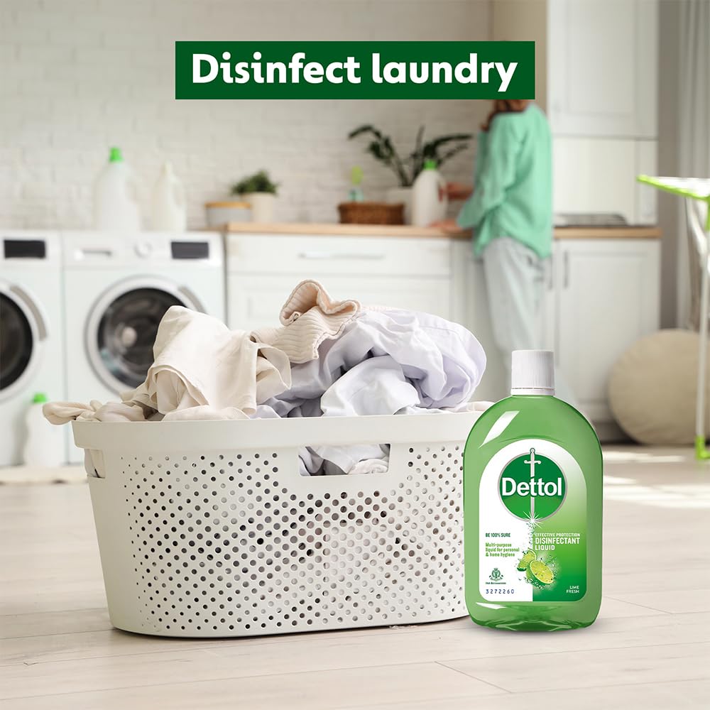 Dettol Liquid Disinfectant for Floor Cleaner, Surface Disinfection, Personal Hygiene (Lime Fresh, 550ml) (Pack of 2)