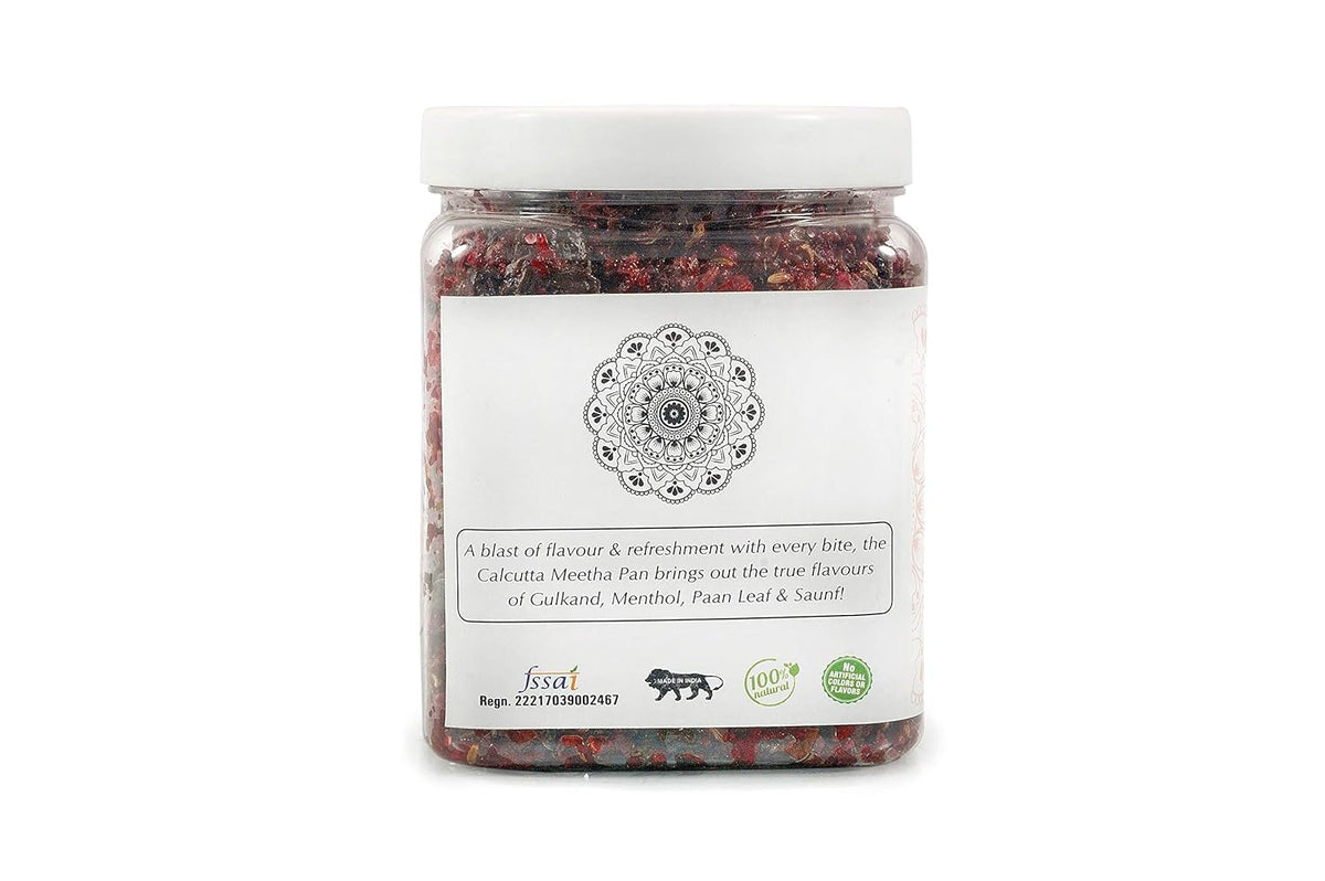 NatureVit Calcutta Meetha Paan Mukhwaas, 800g | Sweet Calcutta Paan Mouth Freshener with Gulkand & Fennel | Natural, Vegetarian, Hygienically Packed