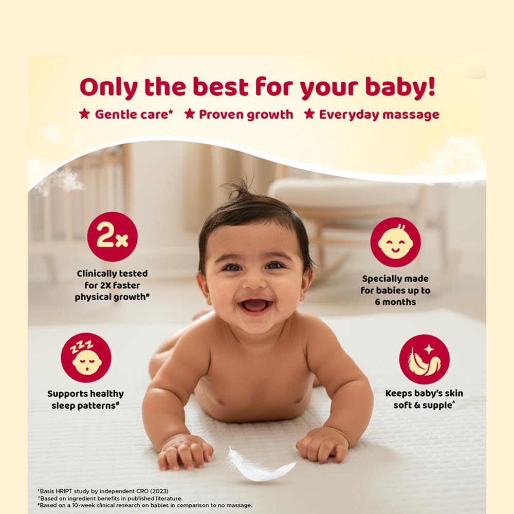 Dabur Lal Tail : Ayurvedic Baby Oil|Clinically Tested 2x Faster Physical Growth for Stronger Bones and Muscles- 200 ml