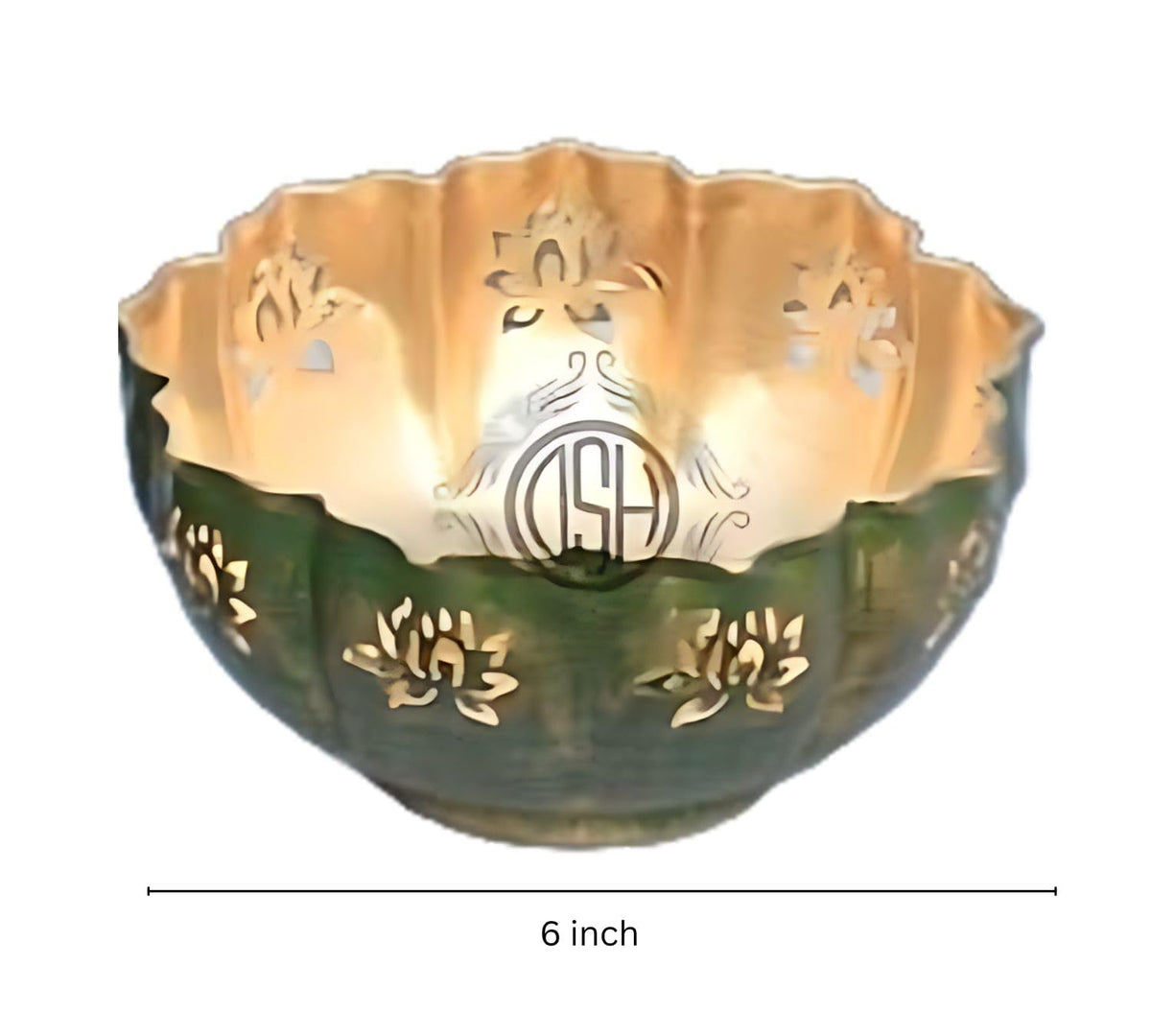 DSH Meta Urli Bowl for Floating Flowers and Tea Light Candles Home Decor and Festival Decor Center Table Decoration