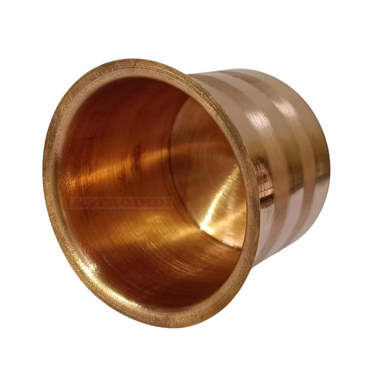 ASTRODIDI Copper Panchpatra with Achmani Pali Spoon for All Pooja Purpose Panch Patra Panchapathiram Panchapala Panchapali for Worship (Size: 6.5 X 5.5 X 5.5 cm)
