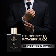 Bella Vita Luxury Black Edition Gift Set with CEO Man EDP Perfume 100ml, Body Parfum Deodorant 150ml & Refreshing Shower Gel for Deep Cleansing, 250ml
