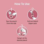 Odonil Bathroom Air Freshener Zipper Mix -30gm (10gm*3, Citrus, Jasmine,Lavender)