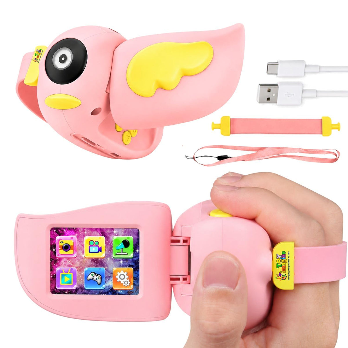 Toy Imagine Kids Digital Camera 1080P with 2-Inch Screen & Games
