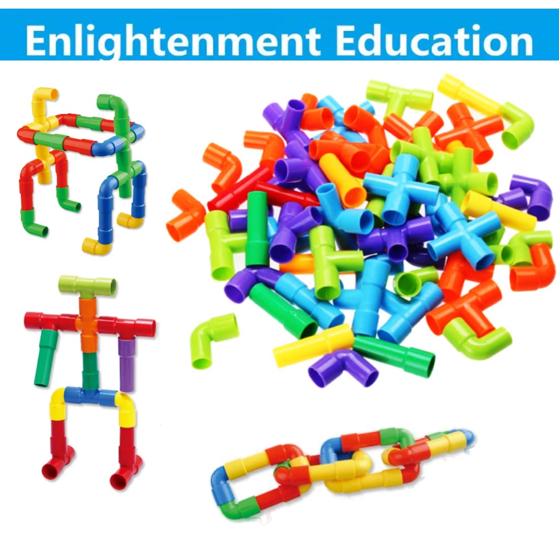 Toy Imagine 50+ Creative Pipe Building Blocks Toy Set for Kids